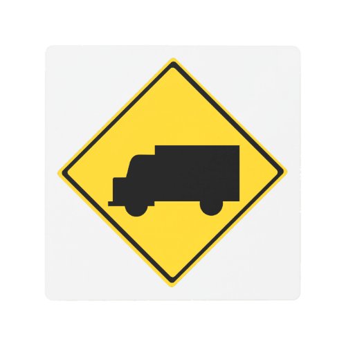 Road Truck Warning Sign