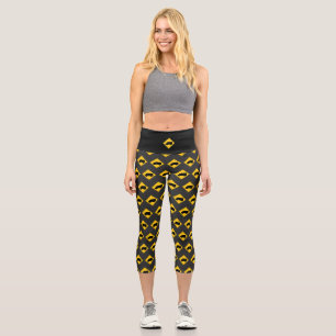 Road Truck Warning Sign Capri Leggings