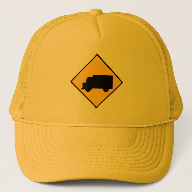 Road Truck Warning Sign Classic Trucker Hat (Front)