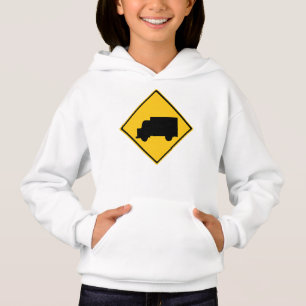 Road Truck Warning Sign Hoodie