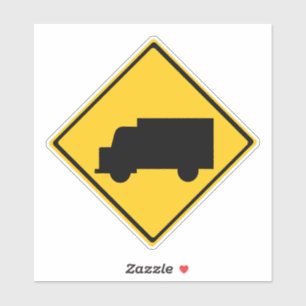 Road Truck Warning Sign Sticker