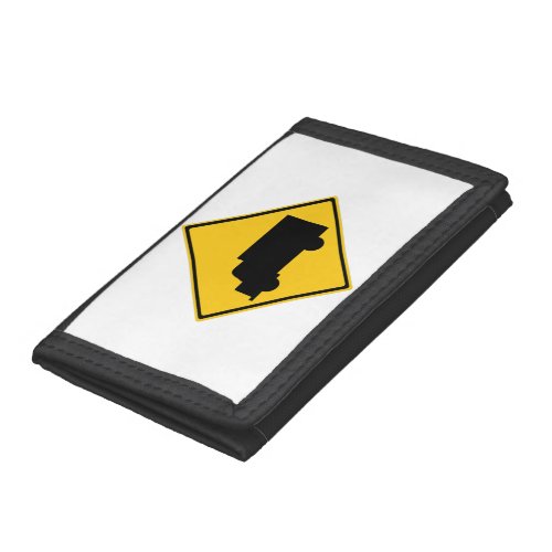 Road Truck Warning Sign Trifold Wallet