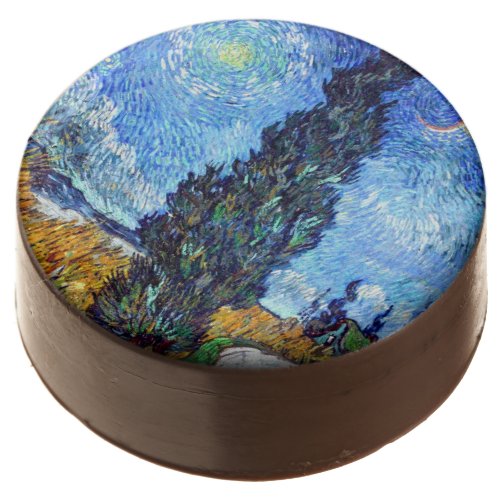 Road with Cypress and Star 1890 Vincent Van Gogh Chocolate Covered Oreo