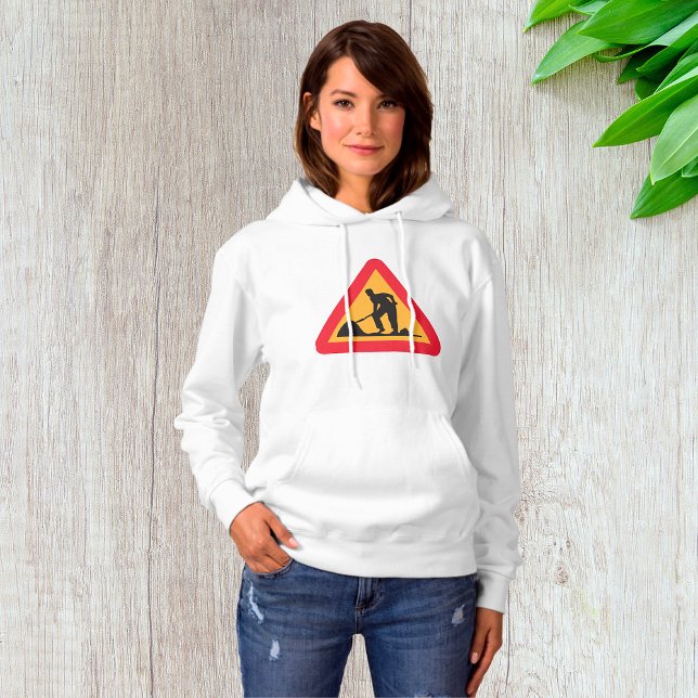 Road Work Ahead Sign Construction Zone Warning Hoodie (Creator Uploaded)