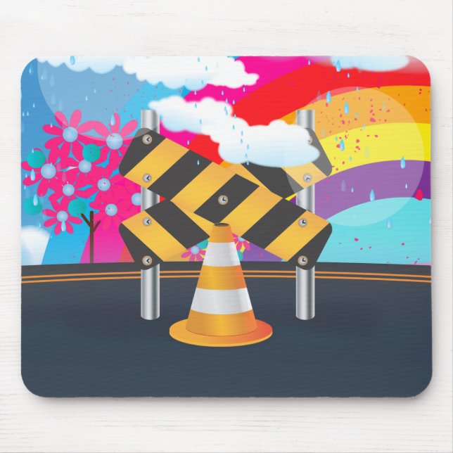 Road Works Mouse Pad (Front)