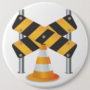 Road Works Pinback Button