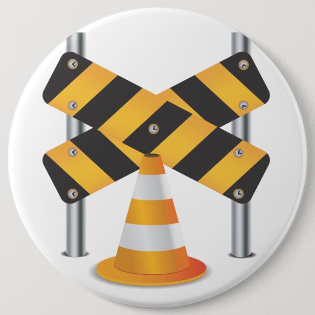 Road Works Pinback Button (Front)
