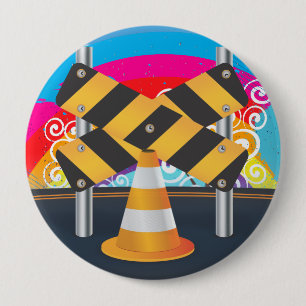 Road Works Pinback Button