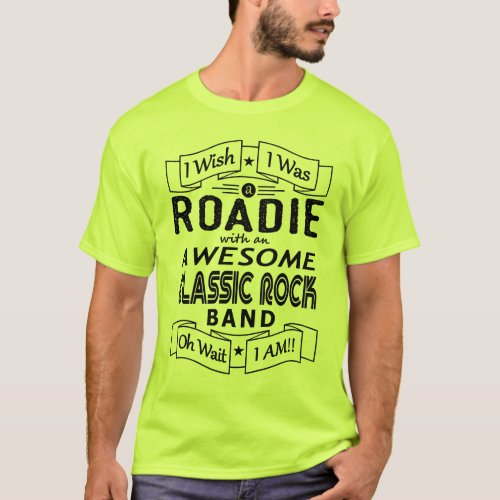ROADIE awesome classic rock band blk T_Shirt