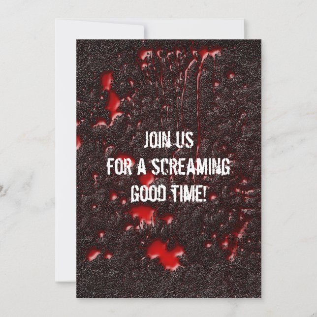 Roadkill Horror Halloween Invitation (Front)