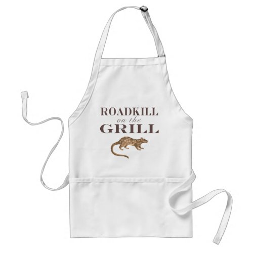 Roadkill on the Grill Funny BBQ Chefs Apron