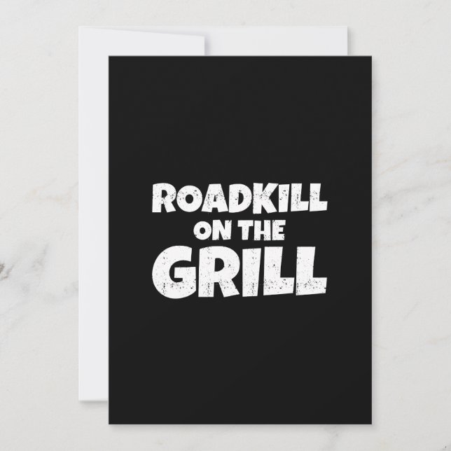 Roadkill on The Grill - Funny BBQ Party Invitation (Front)