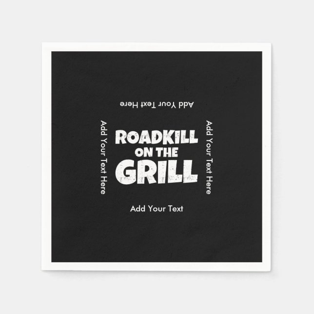 Roadkill on The Grill - Funny BBQ Party Napkins (Front)