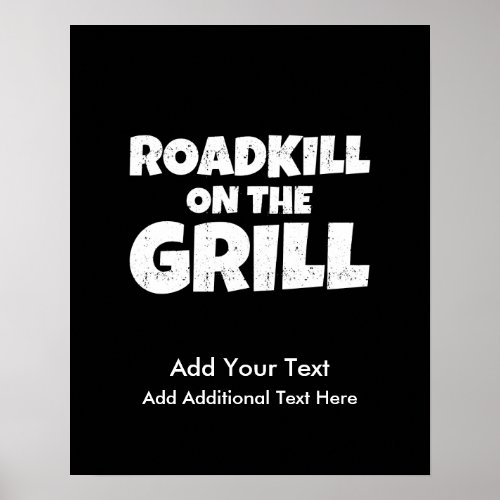 Roadkill on The Grill _ Funny BBQ Party Poster