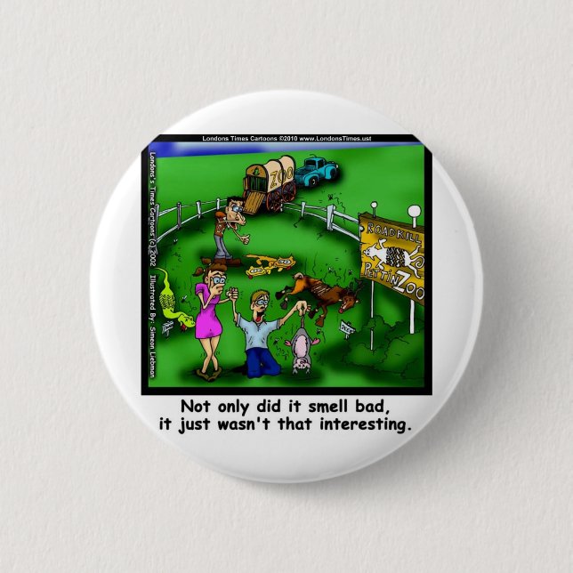 Roadkill Petting Zoo Funny Tees & Gifts Pinback Button (Front)