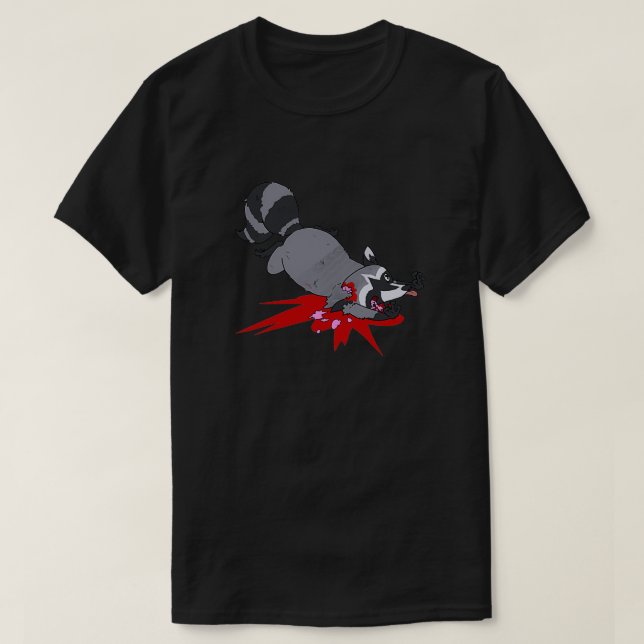 Roadkill Raccoon T-Shirt (Design Front)