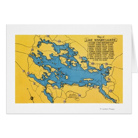 Roadmap of the Lake and Highways Cards (Front Horizontal)
