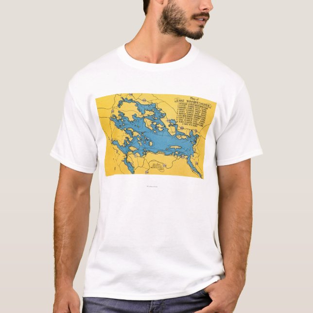 Roadmap of the Lake and Highways T-Shirt (Front)