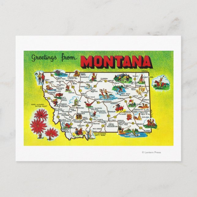 Roadmap of the State, Greetings From Postcard (Front)