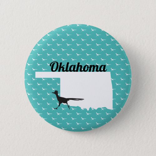 Roadrunner Bird And Oklahoma State Button