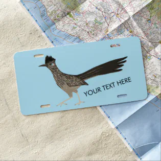 ROADRUNNER Bird Desert Southwest Art CUSTOM License Plate