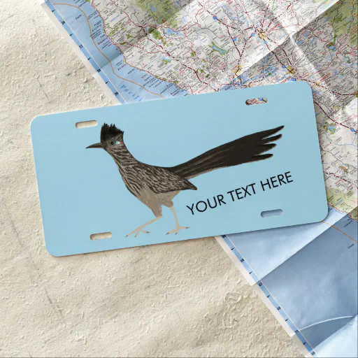 ROADRUNNER Bird Desert Southwest Art CUSTOM License Plate