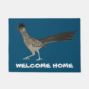 Roadrunner Colored Pencil Art WELCOME Doormat