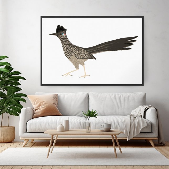 Roadrunner Colored Pencil drawing on white Poster (Roadrunner Colored Pencil drawing on white Poster
)