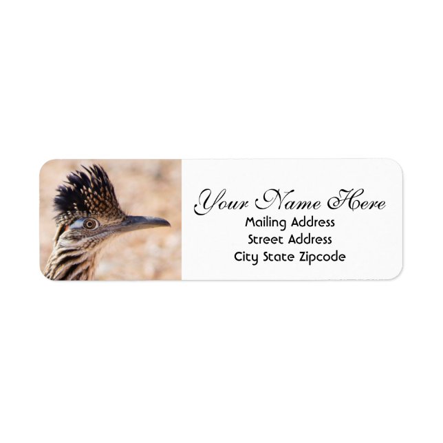 Roadrunner Face Return Address Label (Front)