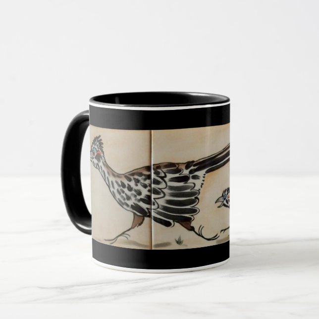 Roadrunner Family Mom and Chicks Southwest Mug (Front Left)
