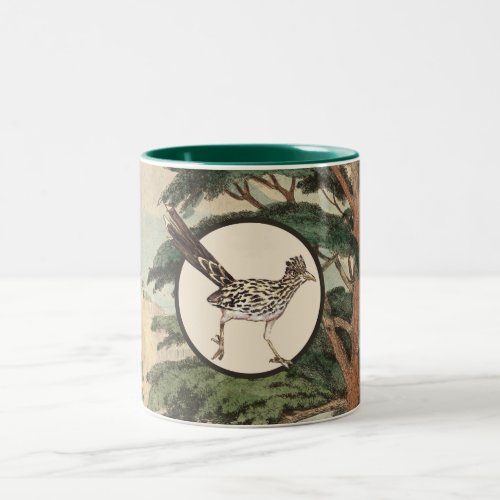 Roadrunner In Natural Habitat Illustration Two_Tone Coffee Mug