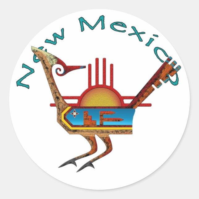 Roadrunner - New Mexico Classic Round Sticker (Front)
