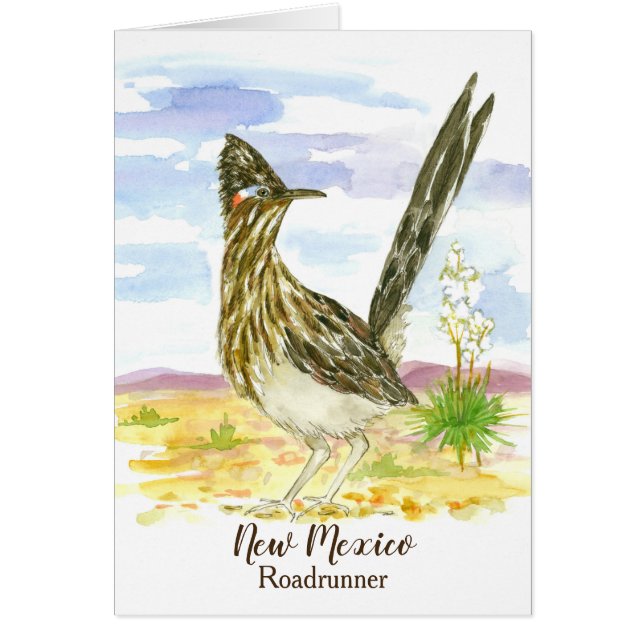Roadrunner New Mexico State Bird Blank Cards (Front)