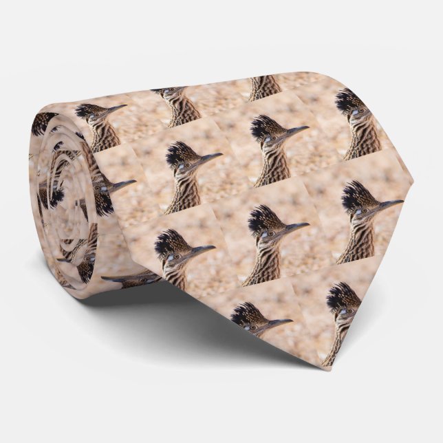 Roadrunner pattern neck tie (Rolled)