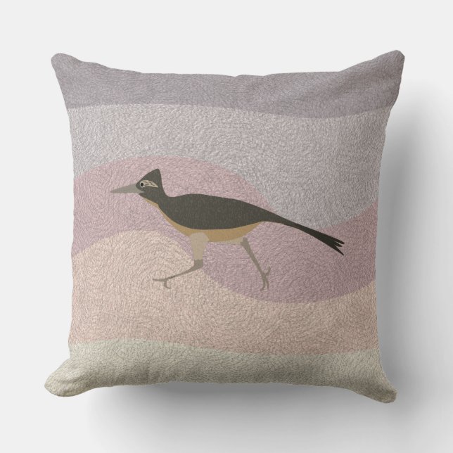 Roadrunner Throw Pillow (Front)
