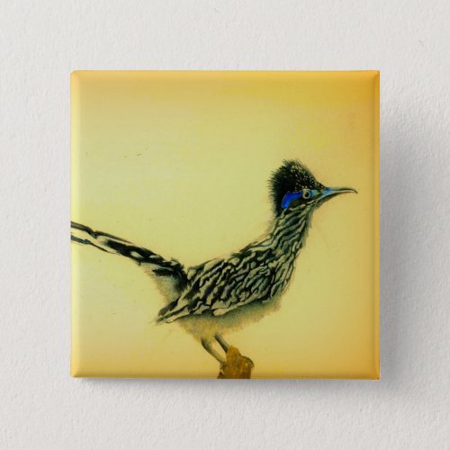 Roadrunner wearable art button