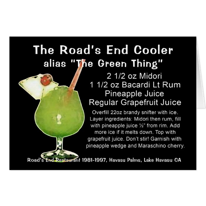 Road's End Cooler, alias the Green Thing Greeting Cards