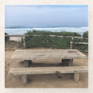 Roads End, Lincoln City, Oregon Glass Coaster