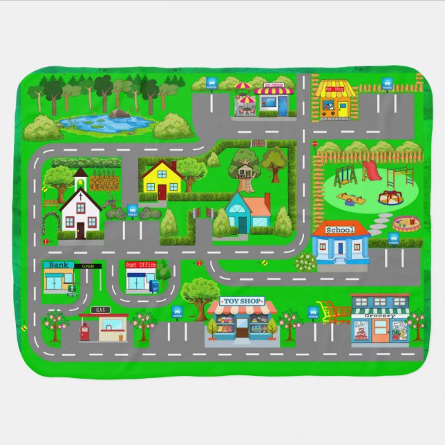 Roads for Cars   Baby Blanket (Horizontal)
