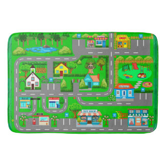 Roads for Cars Bath Mat