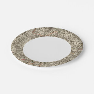 Roads of France Paper Plates