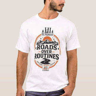 Roads Over Routines Vintage Badge T-Shirt | Retro
