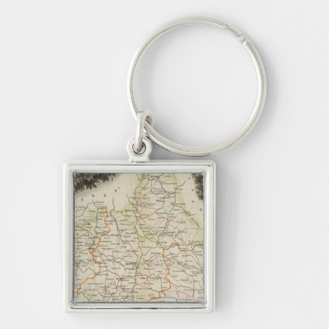 Roads, Towns, Cities Keychain (Front)
