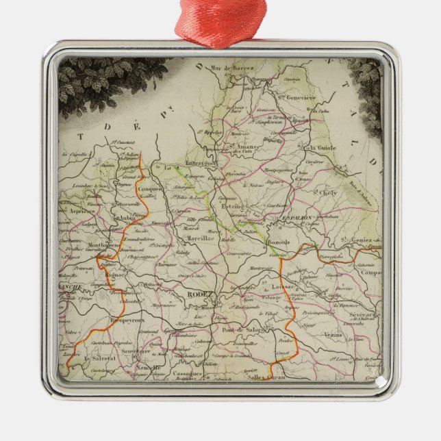 Roads, Towns, Cities Metal Ornament (Front)