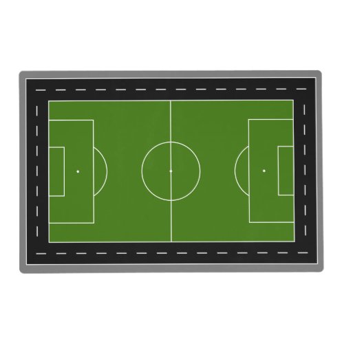 Roads with Soccer Field Laminated Mat