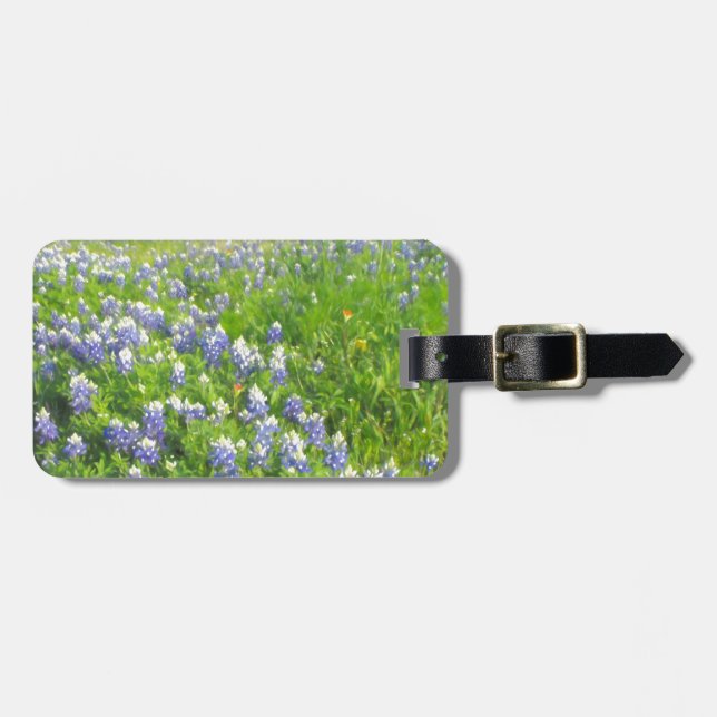 Roadside Bluebonnets Luggage Tag (Front Horizontal)