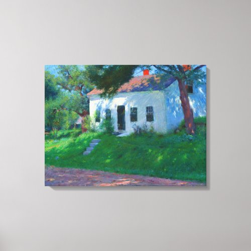 Roadside Cottage 1889 by Dennis Miller Bunker Canvas Print