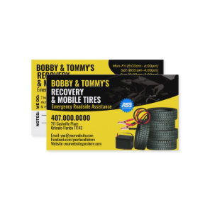 Roadside Emergency Recovery Auto Repair Business Card