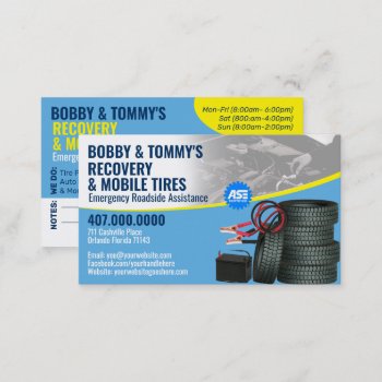 Roadside Emergency Recovery Auto Repair Business Card by WhizCreations at Zazzle