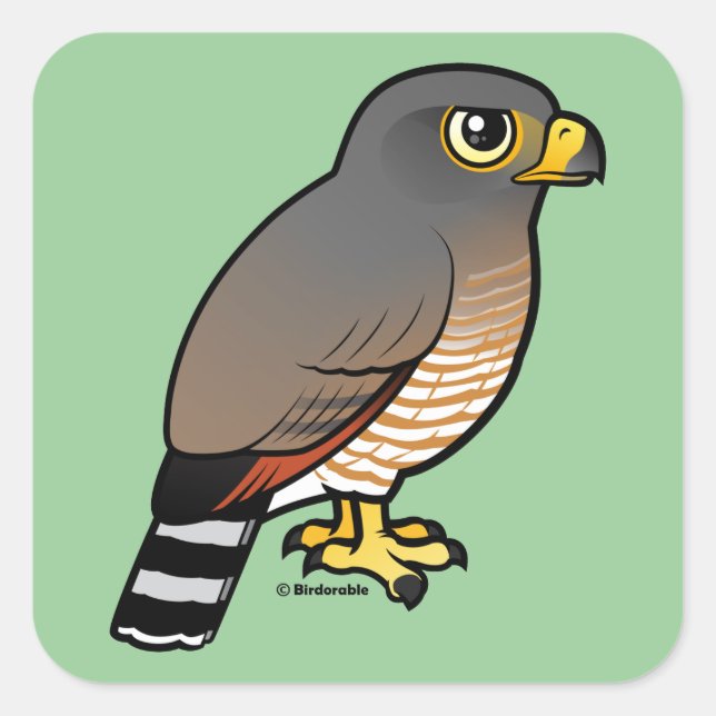 Roadside Hawk Square Sticker (Front)